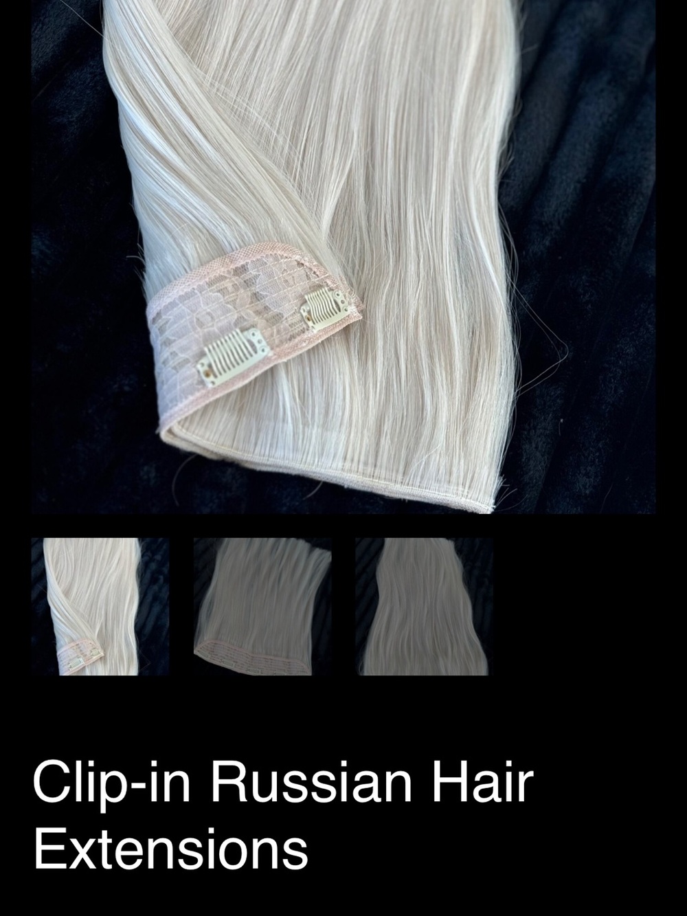 Clip-in Russian Hair Extensions - Platinum Blonde
